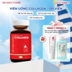 Viên Uống Collagen Dipeptide Hỗ Trợ Mờ Nếp Nhăn, Dưỡng Da Ẩm Mịn Sắc Ngọc Khang 120 viên (Tặng Sữa Rửa Mặt 50g)