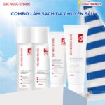 Combo Làm Sạch Da Chuyên Sâu Sắc Ngọc Khang (Sữa rửa mặt Thảo Dược 100g + Nước Hoa Hồng Thảo Dược 145ml + Nước Tẩy Trang Thảo Dược 145ml + Tẩy TBC 120g)
