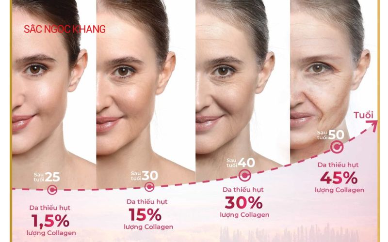 Mức độ Collagen trong cơ thể sẽ suy giảm tự nhiên theo thời gian