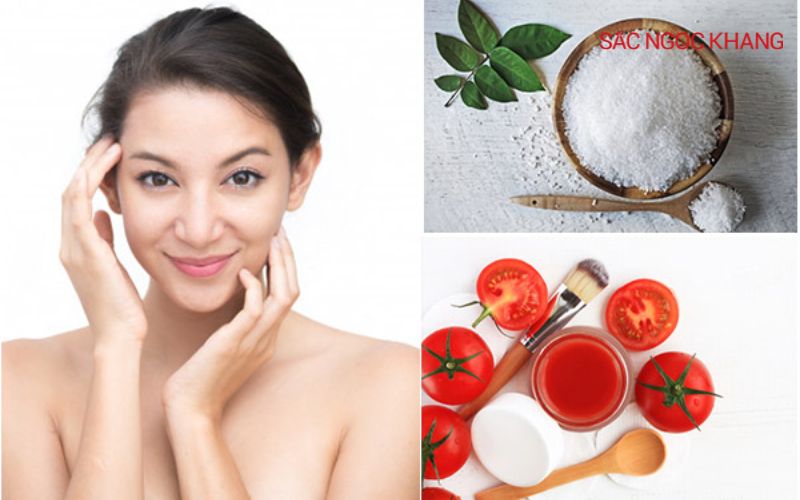 cách làm trắng da bằng cà chua và đường
