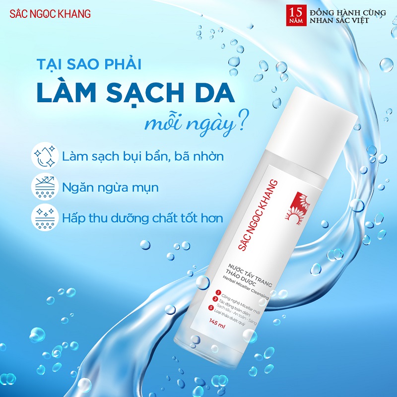 Nước Tẩy Trang Thảo Dược Sắc Ngọc Khang