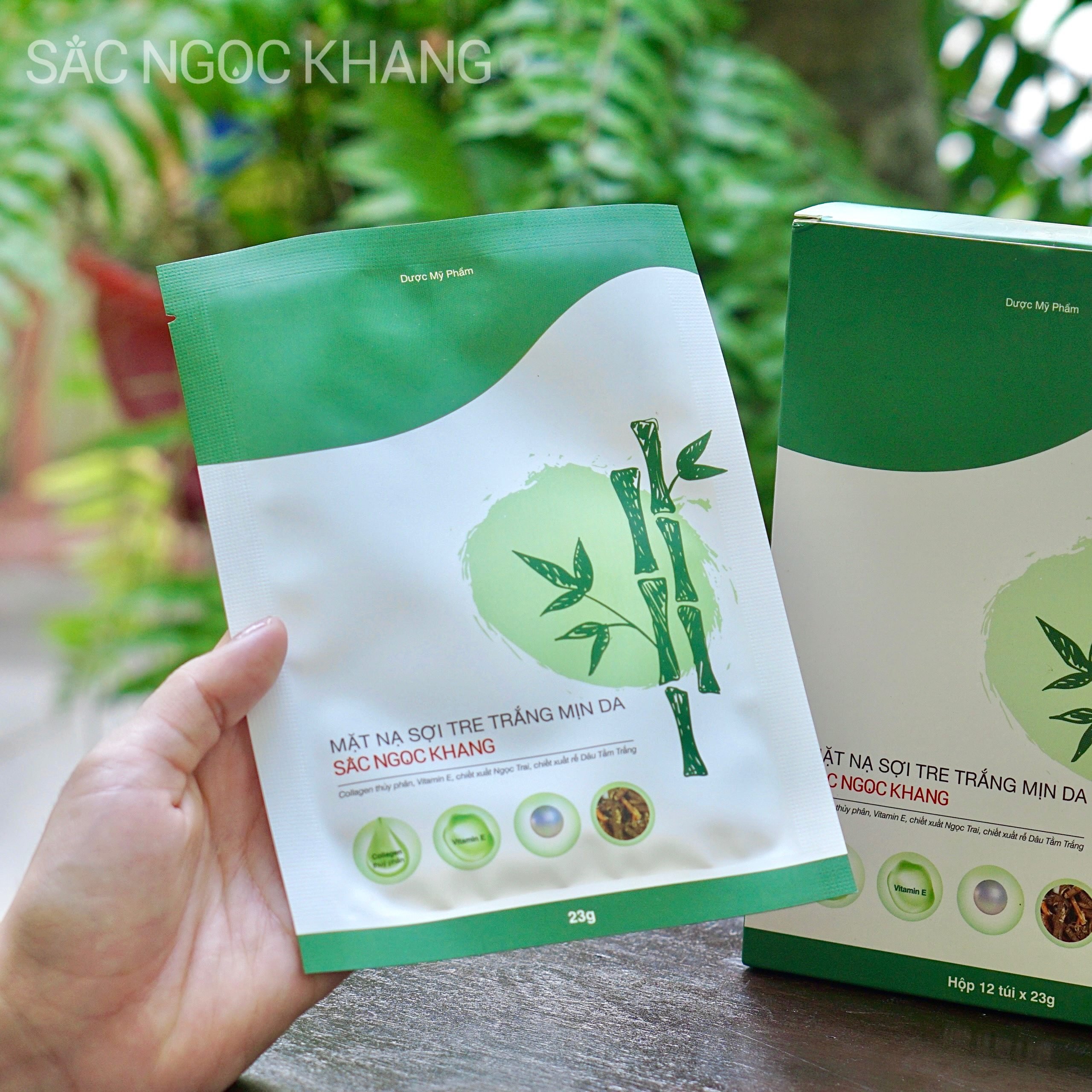 Mặt Nạ Sợi Tre Sắc Ngọc Khang