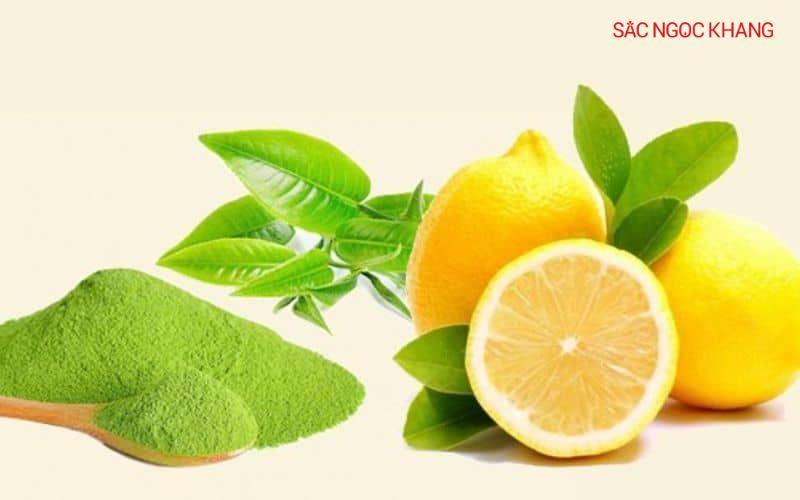 Mặt nạ trà xanh và nước cốt chanh
