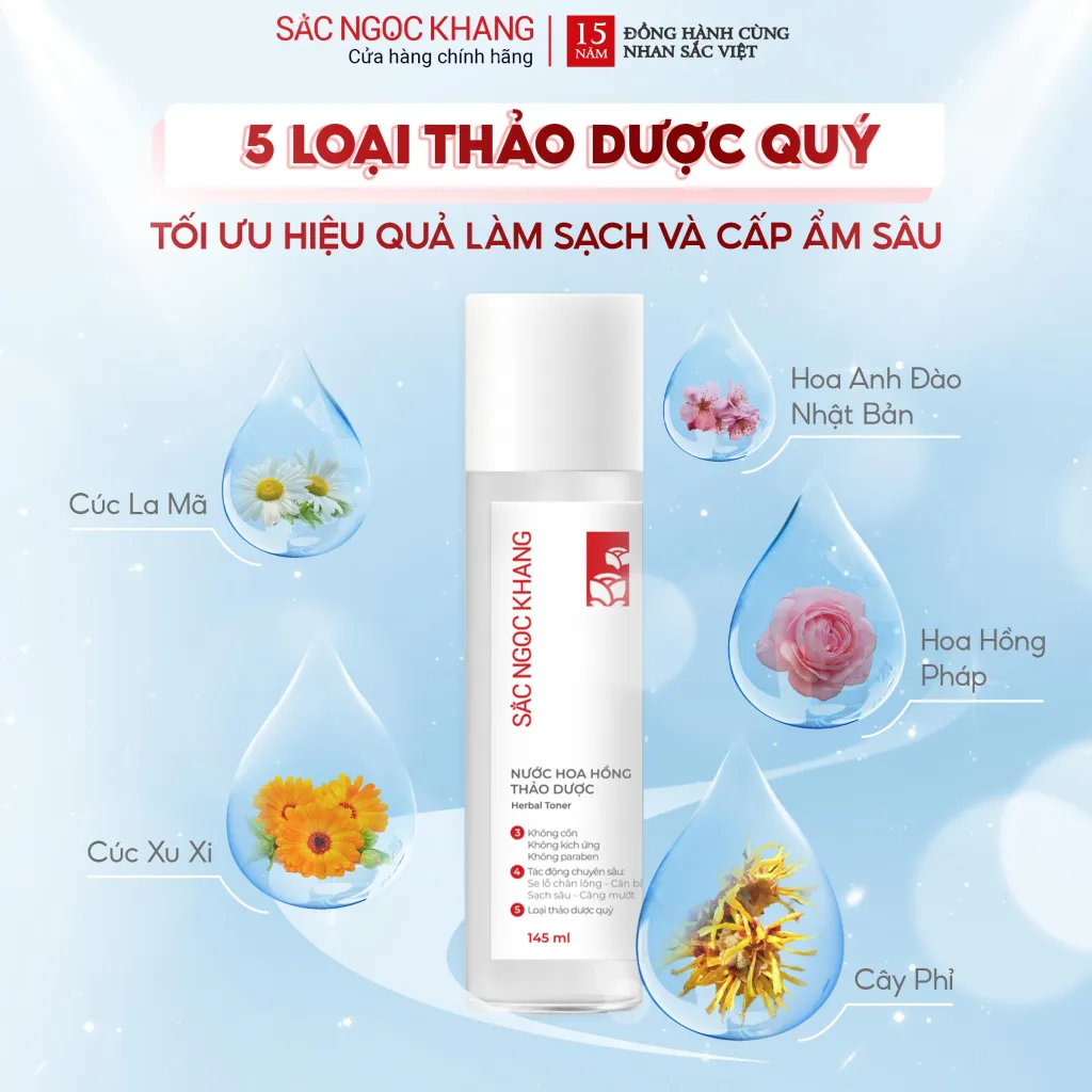 Nước hoa hồng thảo dược chiết xuất cúc la mã