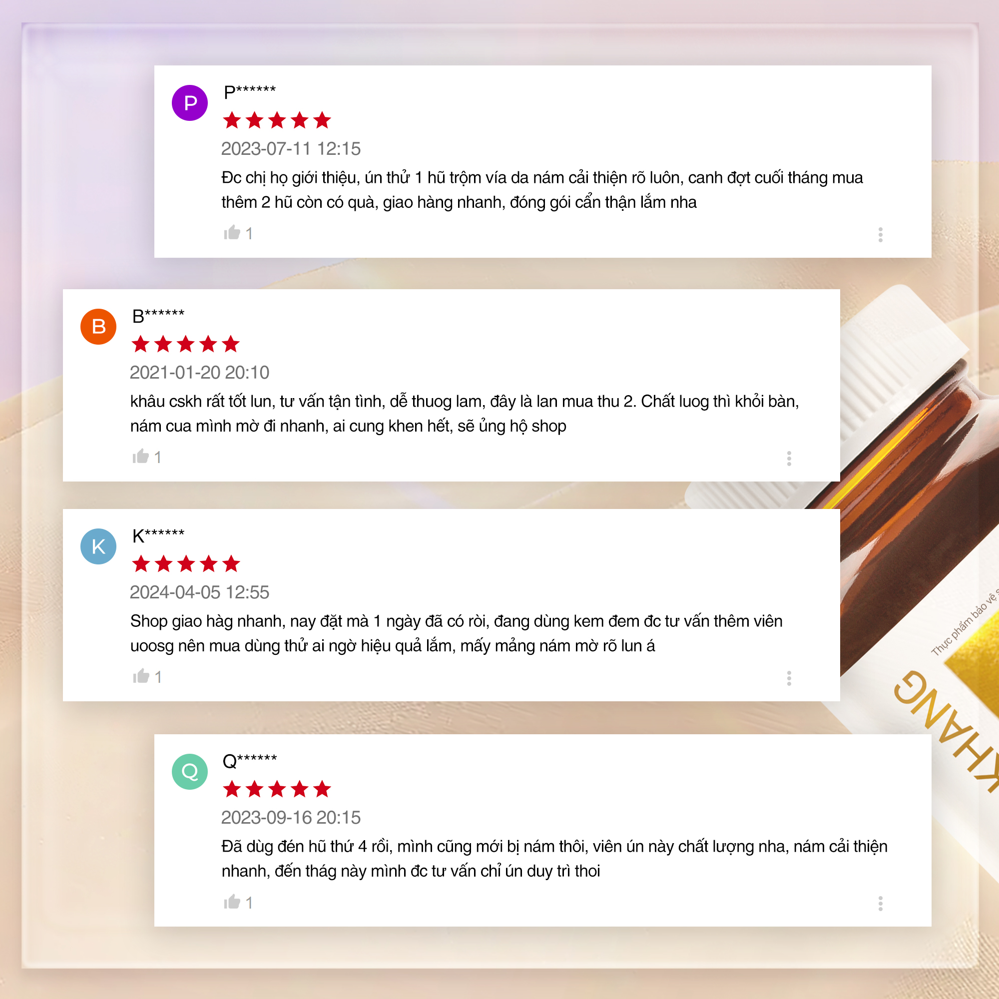 Review của khách hàng về Viên uống Sắc Ngọc Khang