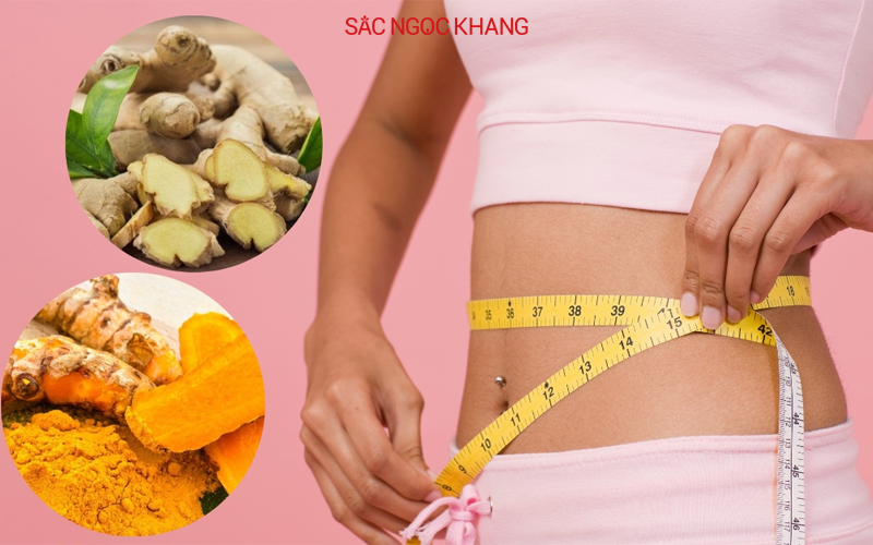 Rượu gừng nghệ hỗ trợ giảm mỡ bụng