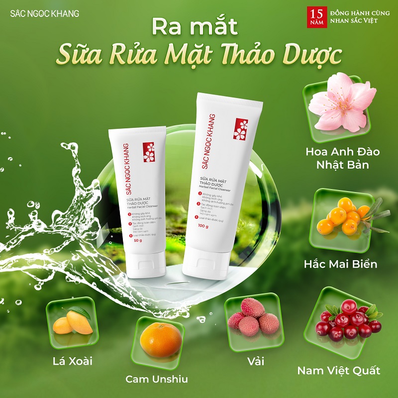 Sữa Rửa Mặt Thảo Dược Sắc Ngọc Khang có tốt không