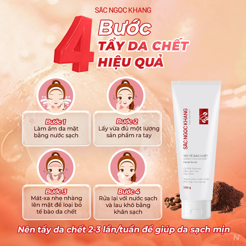 Tẩy Tế Bào Da Chết Dành Cho Da Mặt Sắc Ngọc Khang 120g