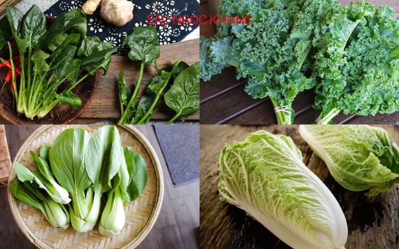Rau xanh giúp ngăn chặn sự phân hủy collagen